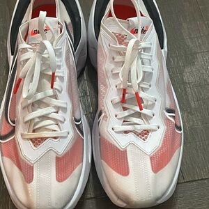 White and Orange Athletic Sneakers